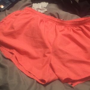 Hot pink nike running shorts